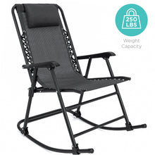 Load image into Gallery viewer, Foldable Zero Gravity Patio Rocking Lounge Chair
