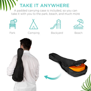 Acoustic Soprano Basswood Ukulele Starter Kit w/ Bag, Strap, Tuner
