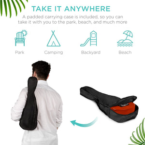 Acoustic Soprano Basswood Ukulele Starter Kit w/ Bag, Strap, Tuner
