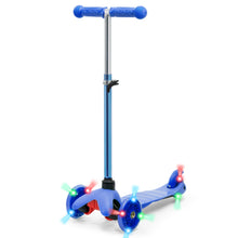 Load image into Gallery viewer, Kids Mini Kick Scooter Toy w/ Colorful Light-Up Wheels, Adjustable T-Bar
