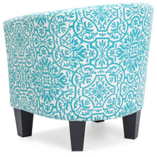 Load image into Gallery viewer, Upholstered Barrel Accent Chair Decor Furniture w/ Ottoman, Birch Wood Legs

