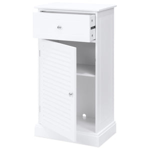 Bathroom Floor Storage Cabinet for Linens and Toiletries