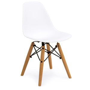 Kids Modern Dining Table Set w/ 2 Armless Chairs