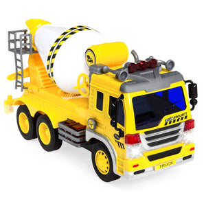 3-Pack 1/16 Scale Push-and-Go Friction Powered City Vehicle Toy Trucks