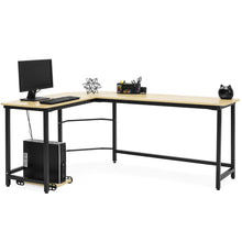Load image into Gallery viewer, Modern L-Shaped Corner Computer Desk Table Workstation w/ CPU Stand
