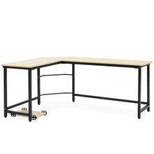 Load image into Gallery viewer, Modern L-Shaped Corner Computer Desk Table Workstation w/ CPU Stand
