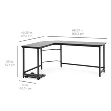 Load image into Gallery viewer, Modern L-Shaped Corner Computer Desk Table Workstation w/ CPU Stand
