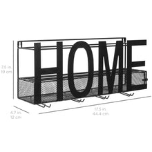Load image into Gallery viewer, Wine Rack Wall Mount Decorative Art Design Shelf - Black
