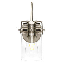 Load image into Gallery viewer, Set of 2 Industrial Sconces w/ Glass Shade - Silver
