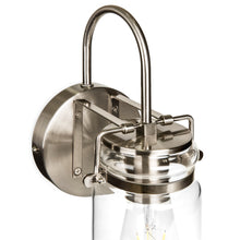 Load image into Gallery viewer, Set of 2 Industrial Sconces w/ Glass Shade - Silver
