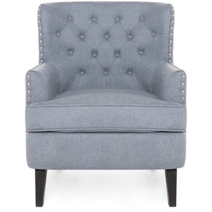 Modern Tufted Wingback Accent Chair Living Room Furniture w/ Nailhead Trim