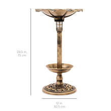 Load image into Gallery viewer, Solar Lighted Bird Bath w/ Planter
