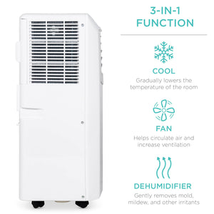 3-in-1 10,000 BTU Air Conditioner Fan Dehumidifier for Up to 200 Sq. Ft.