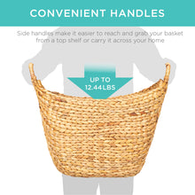 Load image into Gallery viewer, Vintage Hyacinth Storage Tote Basket, Organizer w/ Handles
