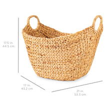 Load image into Gallery viewer, Vintage Hyacinth Storage Tote Basket, Organizer w/ Handles
