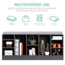 Load image into Gallery viewer, Shoe Storage Rack Bench w/ Padded Seat, 10 Cubbies
