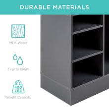 Load image into Gallery viewer, Shoe Storage Rack Bench w/ Padded Seat, 10 Cubbies
