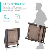 Load image into Gallery viewer, Set of 2 Outdoor Patio Chaise Recliner Lounge Chairs w/ Rust-Resistant Frame
