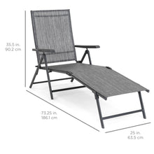 Load image into Gallery viewer, Set of 2 Outdoor Patio Chaise Recliner Lounge Chairs w/ Rust-Resistant Frame
