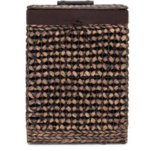 Load image into Gallery viewer, Water Hyacinth Woven Laundry Hamper Basket w/ Removable Liner, Lid
