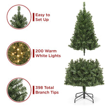 Load image into Gallery viewer, Pre-Lit Artificial Spruce Christmas Tree w/ Incandescent Lights
