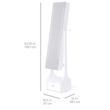 Load image into Gallery viewer, Standing Full Length LED Mirror Jewelry Armoire w/Interior &amp; Exterior Lights
