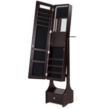 Load image into Gallery viewer, Standing Full Length LED Mirror Jewelry Armoire w/Interior &amp; Exterior Lights
