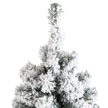 Load image into Gallery viewer, Snow Flocked Hinged Artificial Pine Christmas Tree w/ Metal Stand
