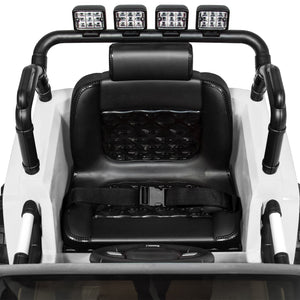 12V Kids Ride-On Truck Car Toy w/ 3 Speeds, LED Lights, Remote Control, Aux