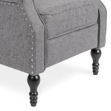 Load image into Gallery viewer, Tufted Upholstered Wingback Push Back Recliner Armchair w/ Nailhead Trim
