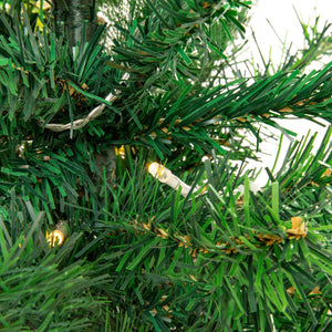 Set of 2 24.5in Pre-Lit Pathway Christmas Trees w/ Pine Cones, Ornaments
