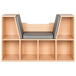 6-Cubbie Kids Bookcase Furniture Accent w/ Cushioned Reading Nook