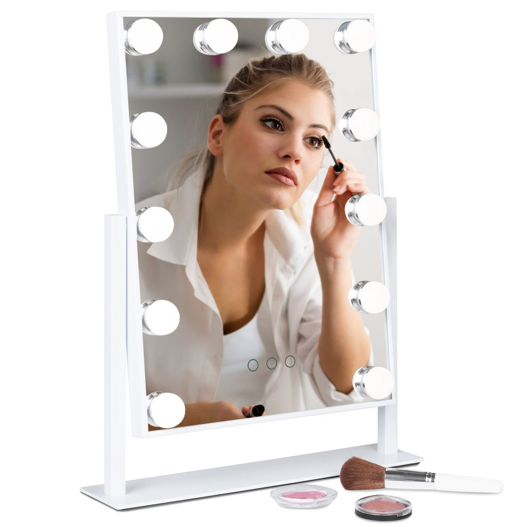 Hollywood Makeup Vanity Mirror w/ Smart Touch, Adjustable Color Temp, 12 LED
