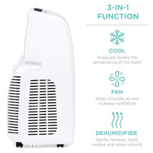 Portable 3-in-1 Air Conditioner w/ 14,000 BTU, Remote