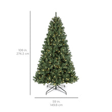 Load image into Gallery viewer, Pre-Lit Instant No Fluff Artificial Spruce Christmas Tree w/ Memory Branches
