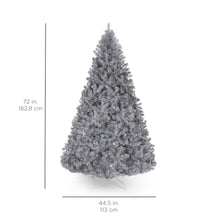 Load image into Gallery viewer, Silver Artificial Tinsel Christmas Tree w/ Foldable Stand
