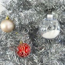 Load image into Gallery viewer, Silver Artificial Tinsel Christmas Tree w/ Foldable Stand
