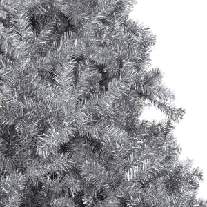 Silver Artificial Tinsel Christmas Tree w/ Foldable Stand