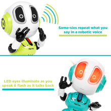 Load image into Gallery viewer, Set of 2 Samesies Mini Talking Toy Robots w/ Interactive Voice Changer
