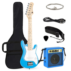 30in Kids Electric Guitar Instrument Starter Kit w/ 5W Amp, Strap, Case