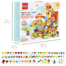 Load image into Gallery viewer, Kids 247-Piece Building Block Marble Run STEM Toy Track Set w/ Ramps, Slides
