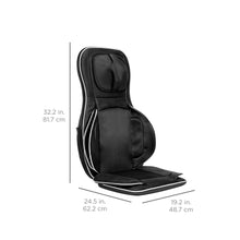 Load image into Gallery viewer, Air Compression Shiatsu Neck &amp; Back Massager Seat w/ Heat, Rolling Massage
