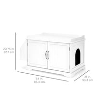 Load image into Gallery viewer, Large Wooden Cat Litter Box Enclosure Cabinet &amp; Side Table w/ Magazine Rack
