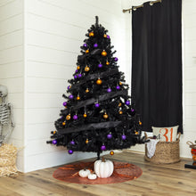 Load image into Gallery viewer, Black Artificial Christmas Tree w/ Easy Assembly, Foldable Metal Stand
