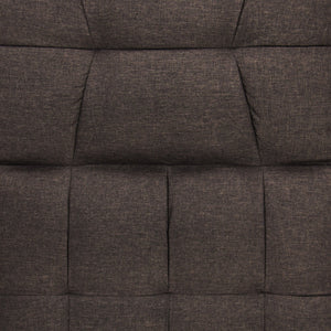 Convertible Linen Tufted Futon w/ 2 Plush Pillows, Split-Back Design