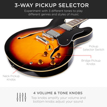 Load image into Gallery viewer, All-Inclusive Semi-Hollow Body Electric Guitar Set

