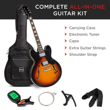 Load image into Gallery viewer, All-Inclusive Semi-Hollow Body Electric Guitar Set
