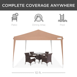Outdoor Portable Pop Up Canopy Tent w/ Carrying Case, 10x10ft
