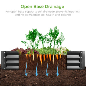 Outdoor Metal Raised Garden Bed for Vegetables, Flowers, Herbs - 6x3x1ft