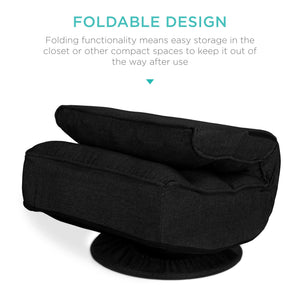 Folding Floor Gaming Chair w/ 360-Degree Swivel, 4 Adjustable Positions